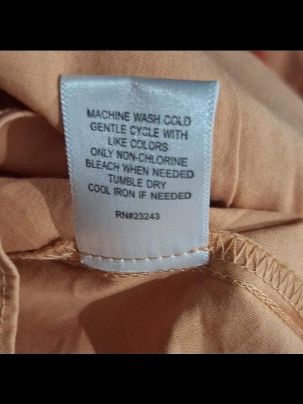 New York And Company Peach High-Low Tie-Neck Blouse - Picture 8 of 12